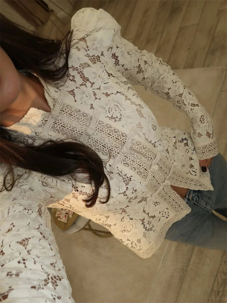 Fountaine Lace Blouse White