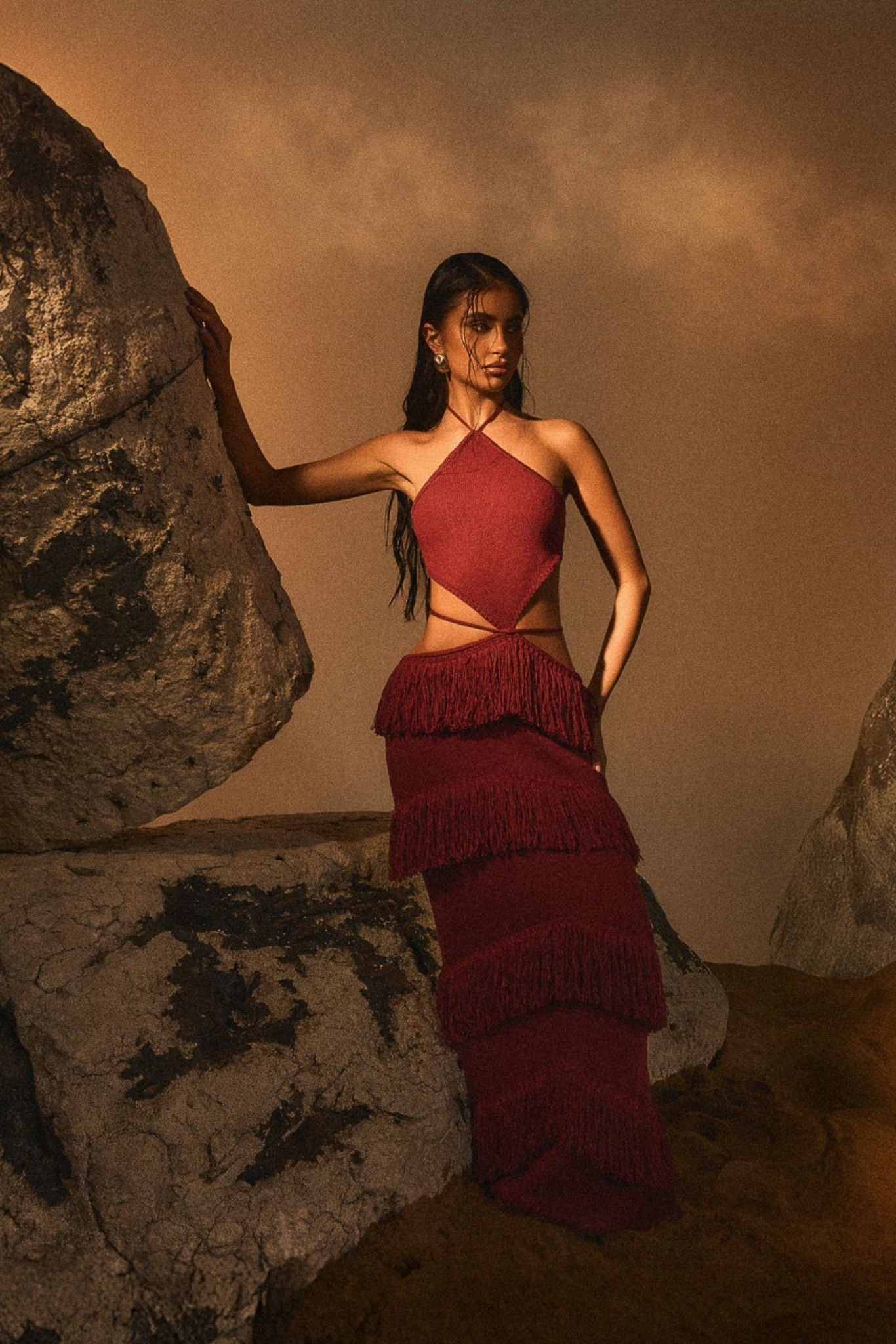 Yasmin | Halterneck Maxi Dress