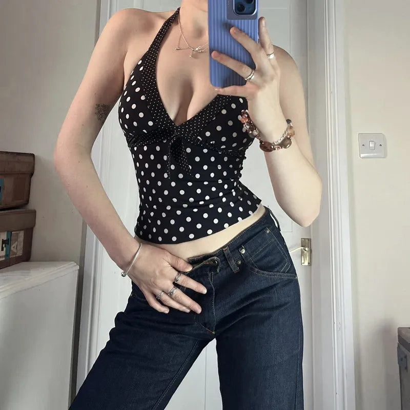 Polka Dot Halter Top