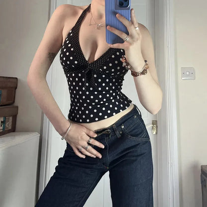 Polka Dot Halter Top
