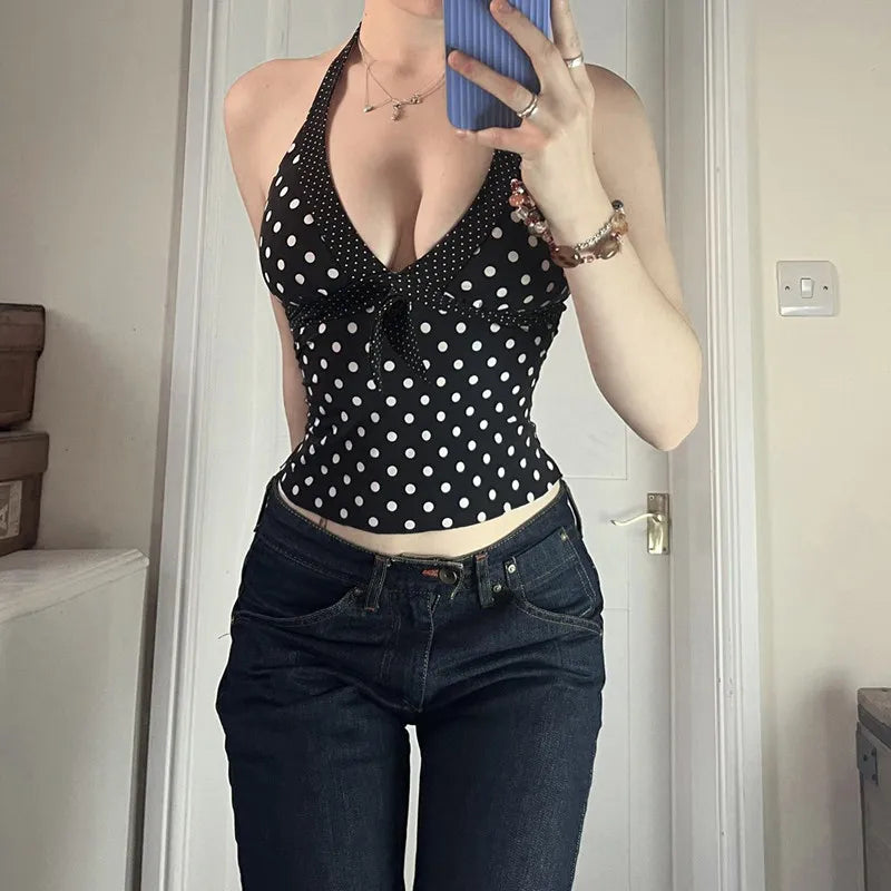 Polka Dot Halter Top