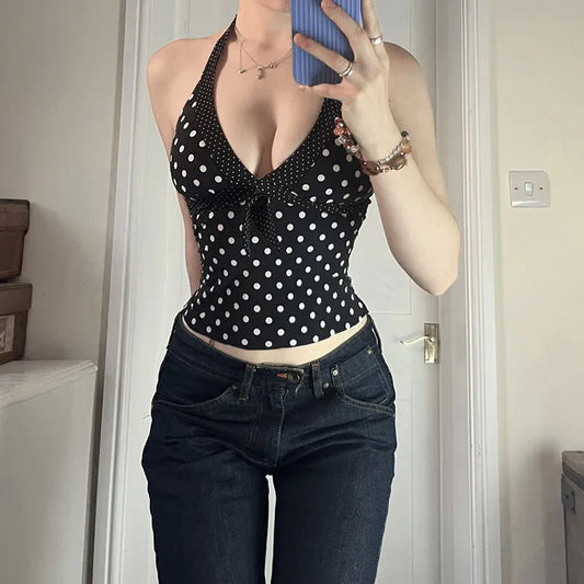Polka Dot Halter Top