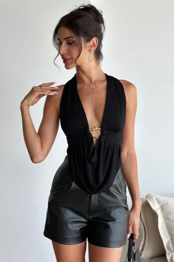 Marlowe Buckle Halter Top