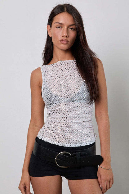 Lara Sequin Bodycon Tank