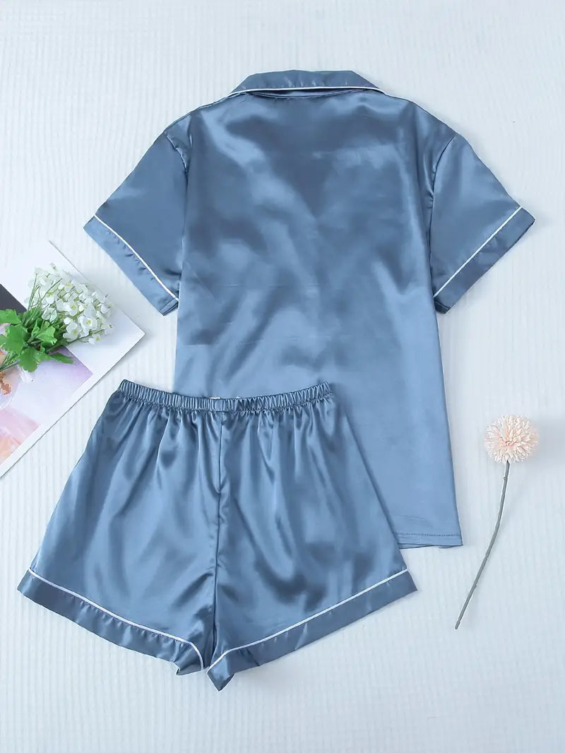 Summer Satin Pajamas Set