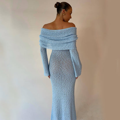 DivaElla™- Drop Shoulder Maxi Dress