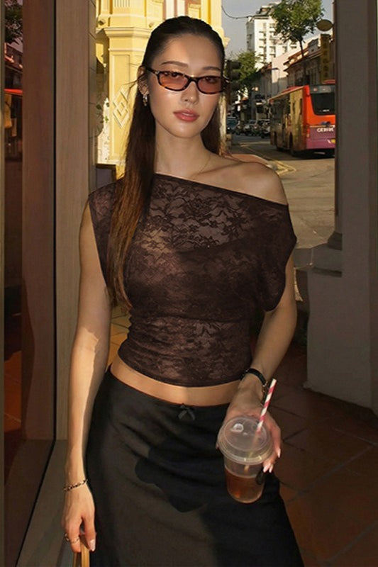Madyline Lace Sheer Tee