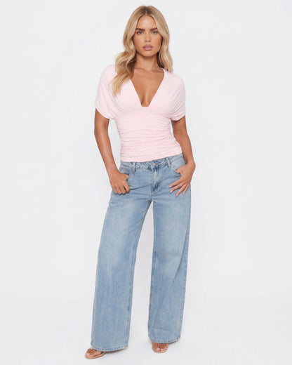 Blush Muse Open Back Top