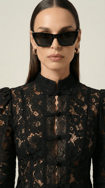 Fontaine Lace Blouse Black