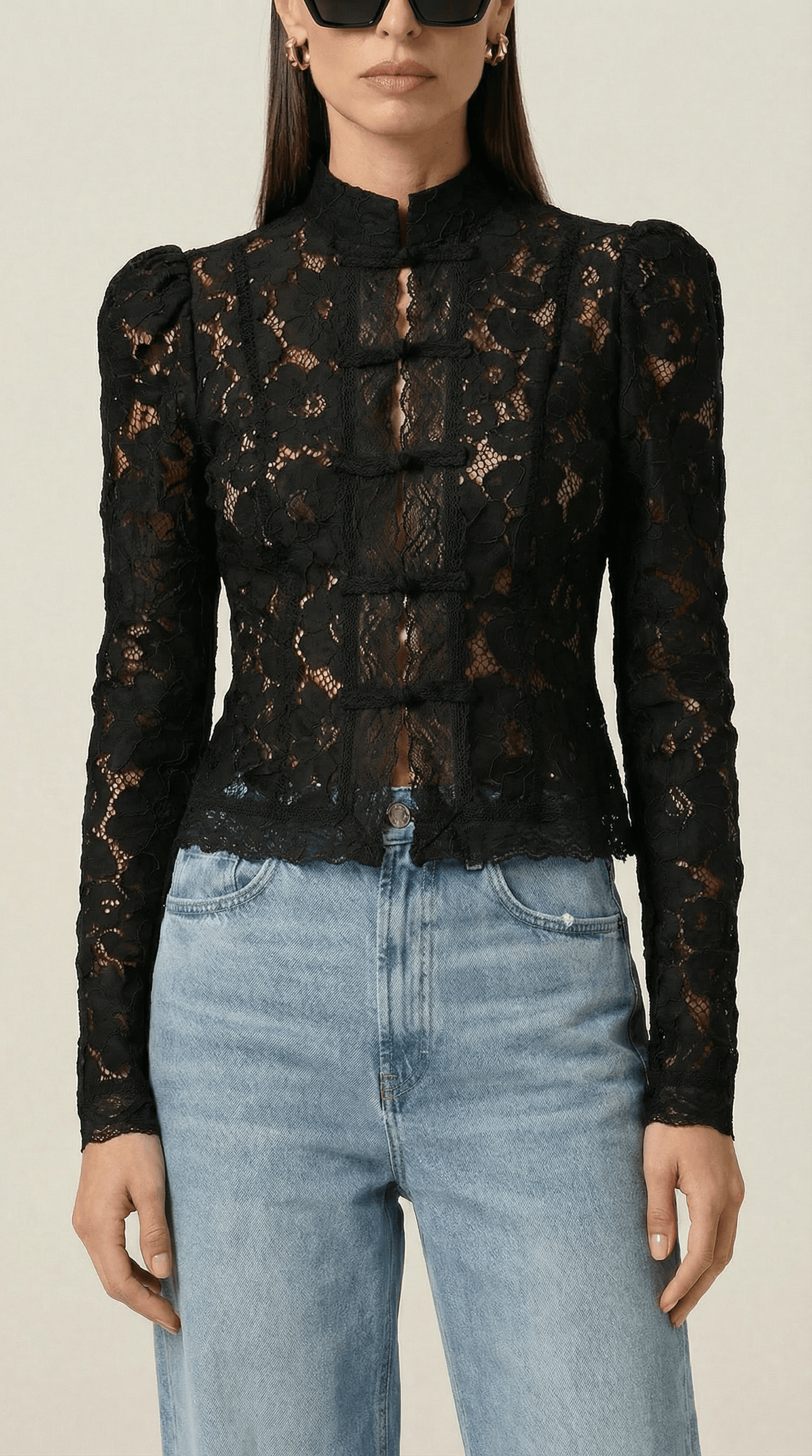 Fontaine Lace Blouse Black