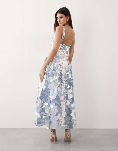 Sienna | Embellished Sequin Midi Dress