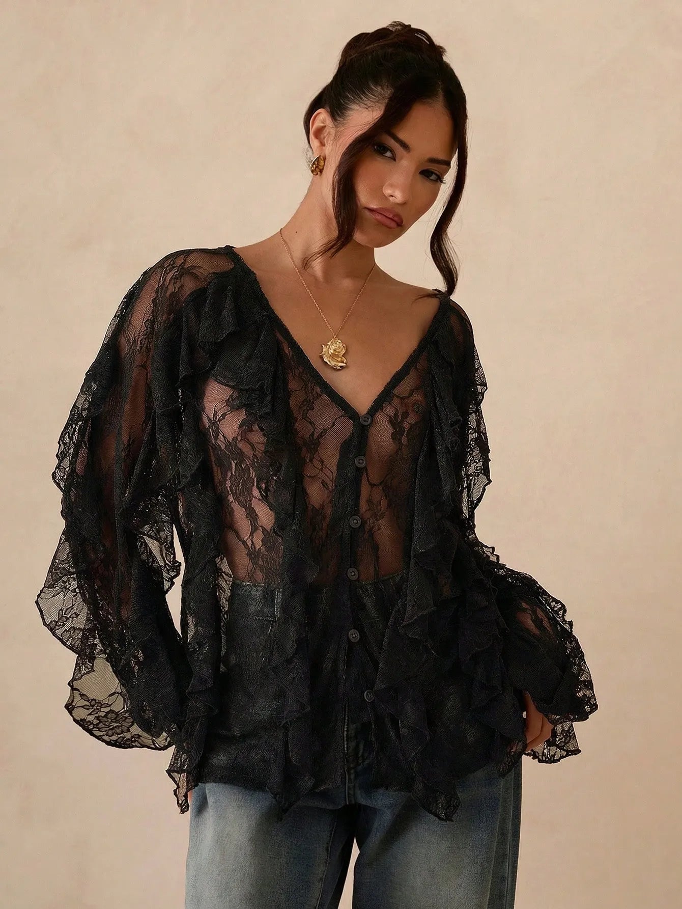 Kyra | Lace Long Sleeve Top