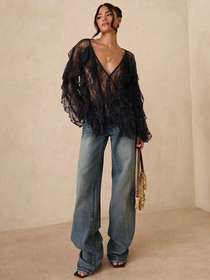 Kyra | Lace Long Sleeve Top