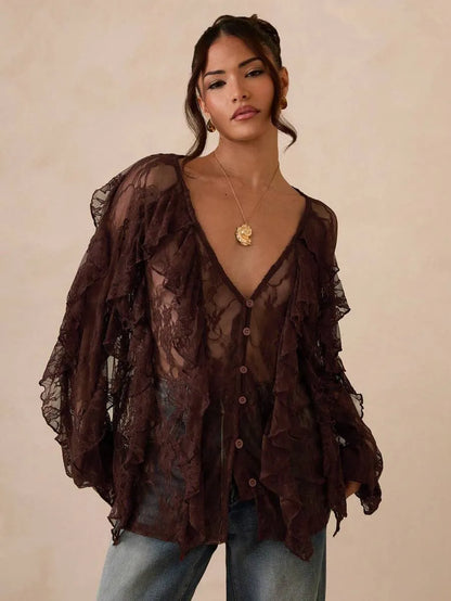 Kyra | Lace Long Sleeve Top
