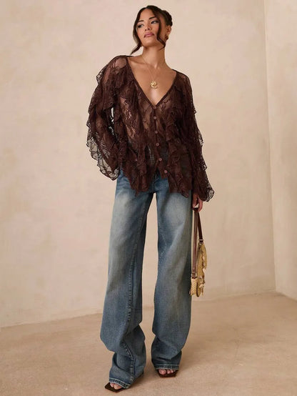 Kyra | Lace Long Sleeve Top