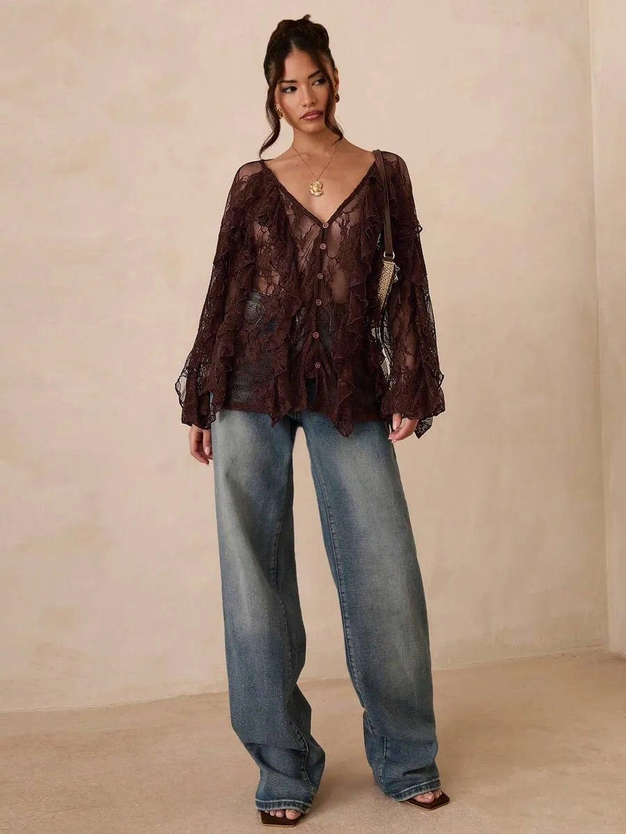 Kyra | Lace Long Sleeve Top