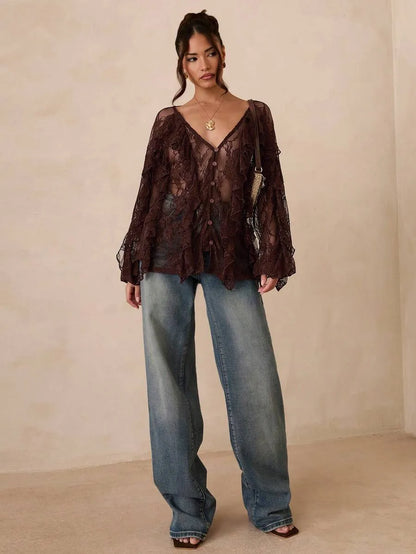 Kyra | Lace Long Sleeve Top