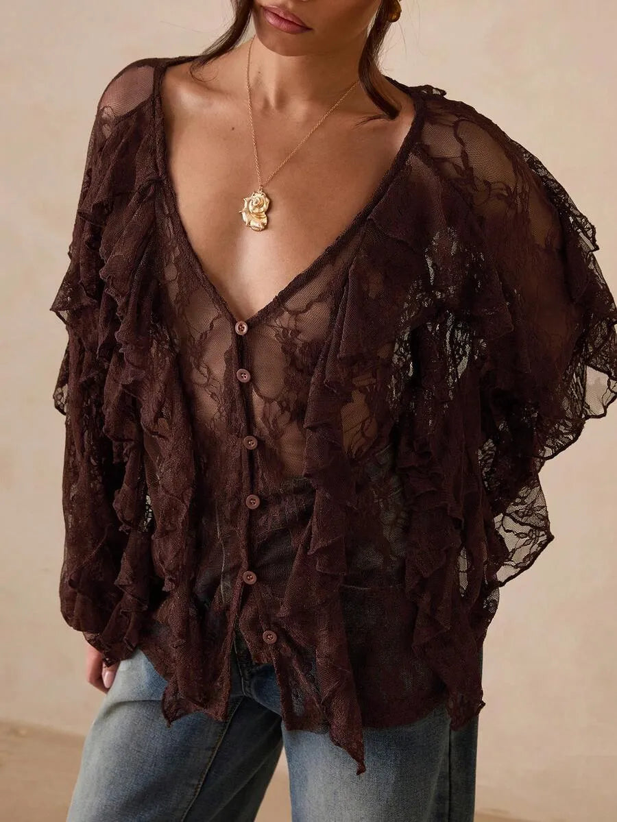 Kyra | Lace Long Sleeve Top