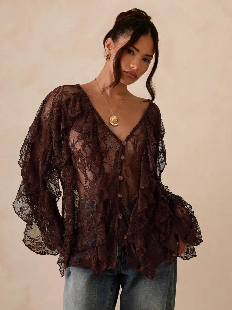 Kyra | Lace Long Sleeve Top