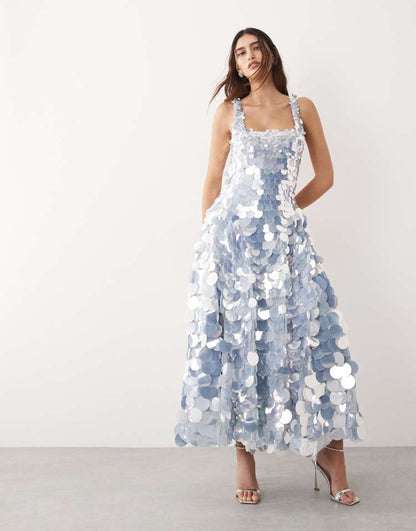 Sienna | Embellished Sequin Midi Dress