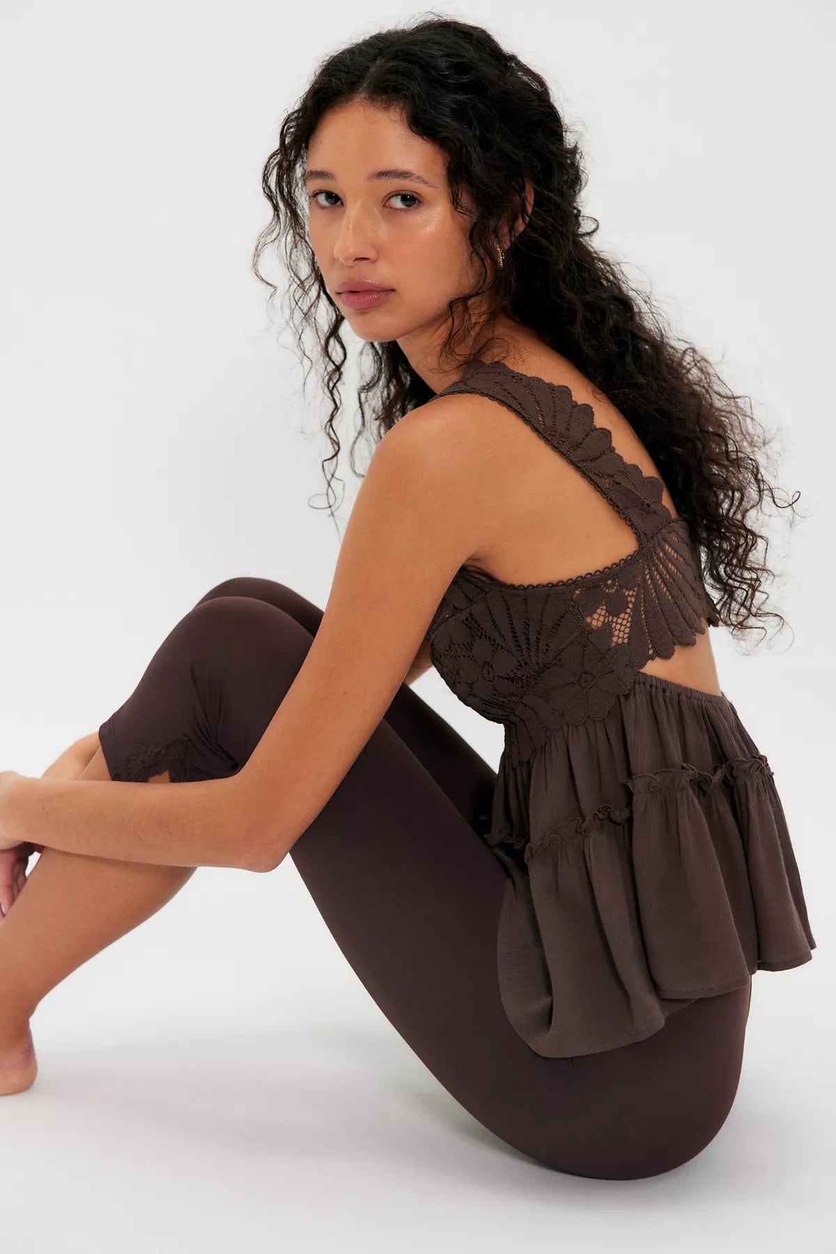 Petal Party Lace Shapeless Cami in Shaved Chocolate - photo 1