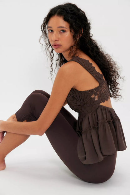 Petal Party Lace Shapeless Cami in Shaved Chocolate - photo 1