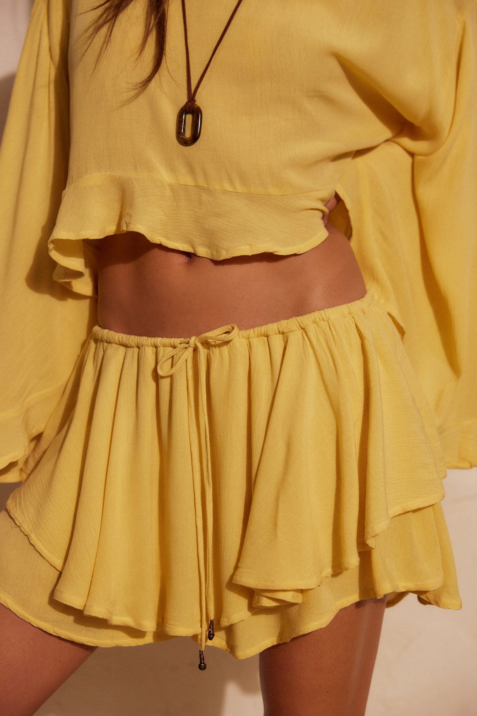 Delilah Skort Set - Solar Lemon